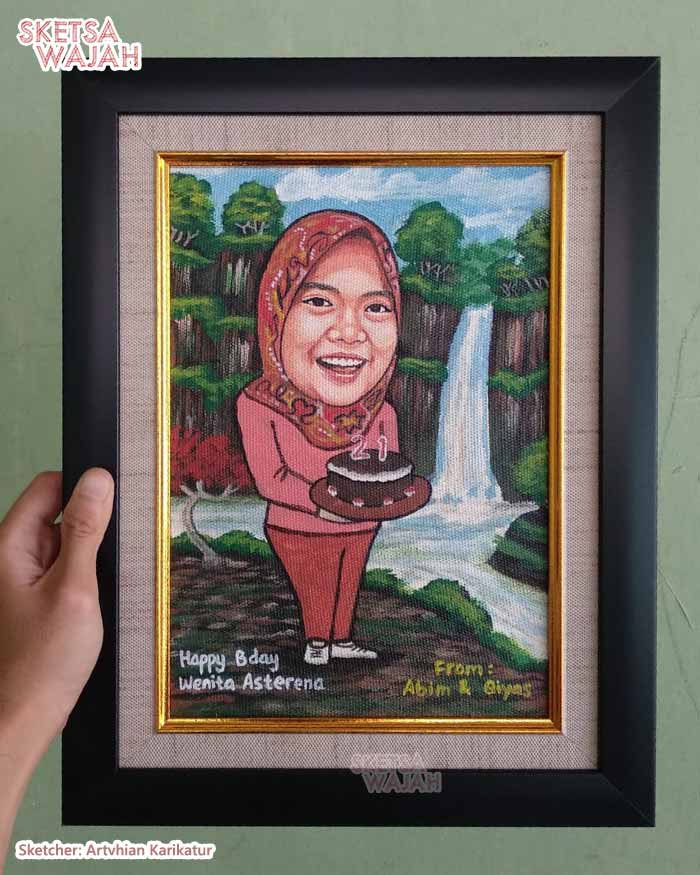 Karikatur Berwarna Media Canvas Artvhian Karikatur 1