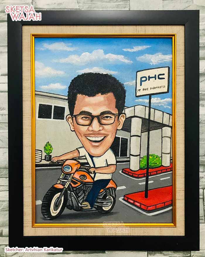 Karikatur Berwarna Media Canvas Artvhian Karikatur 2